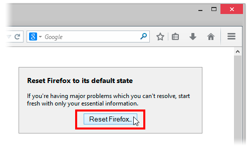 Reset Firefox to its Default State